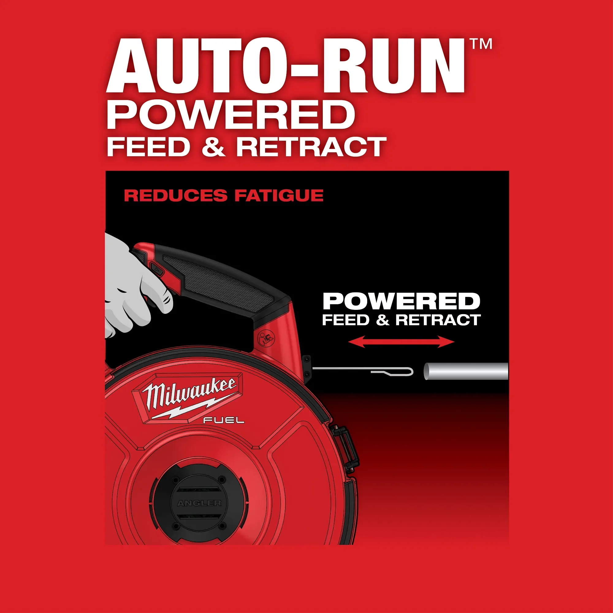 Milwaukee 2873-20, M18 FUEL™ ANGLER™ Pulling Fish Tape Powered Base (Tool-Only) - Image 5