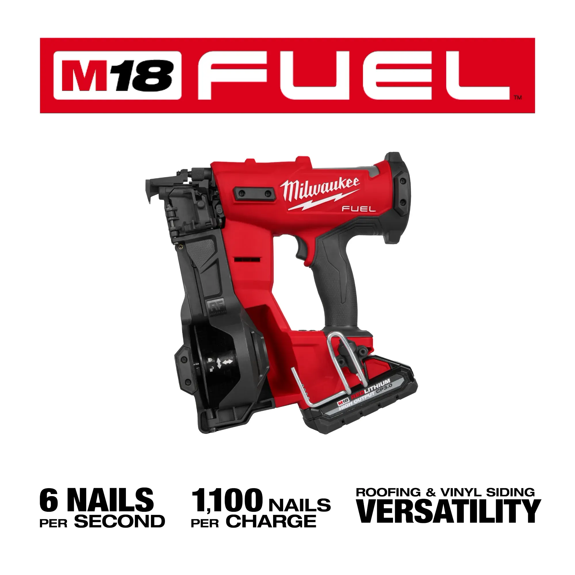 Milwaukee 2909-21, M18 FUEL™ Coil Roofing Nailer Kit - Image 4