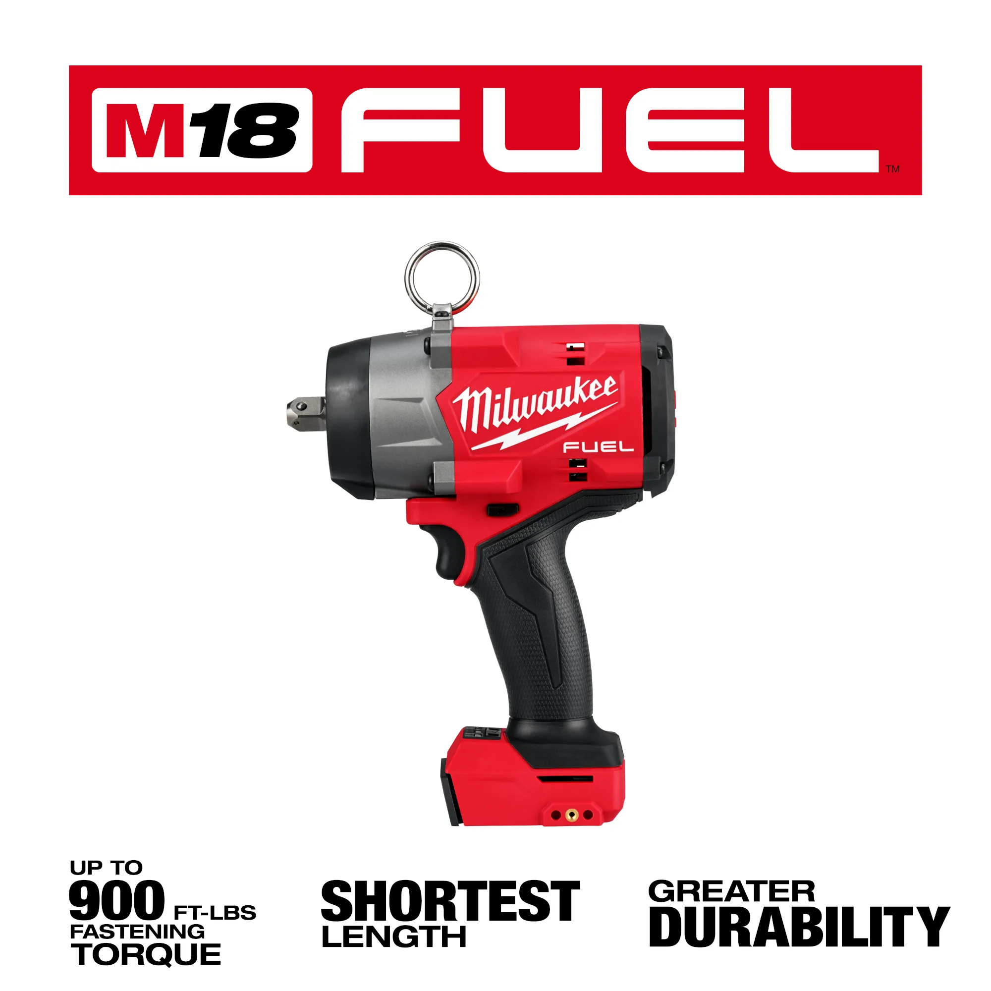 Milwaukee 2966-20, M18 FUEL™ 1/2" High Torque Impact Wrench w/ Pin Detent - Image 3
