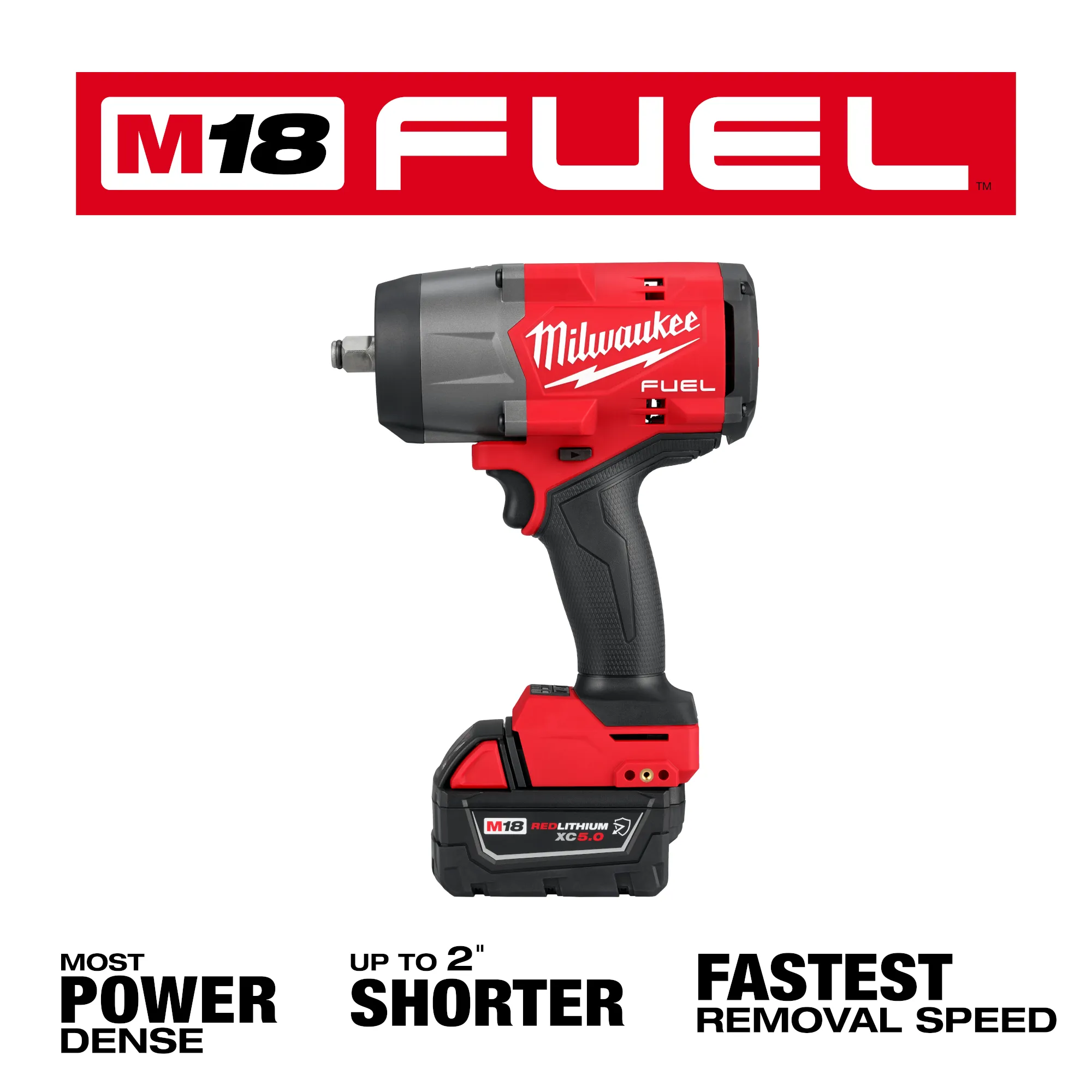 Milwaukee 3010-22, M18 FUEL™ 1/2" HTIW & 3/8" MTIW Automotive Combo Kit - Image 3