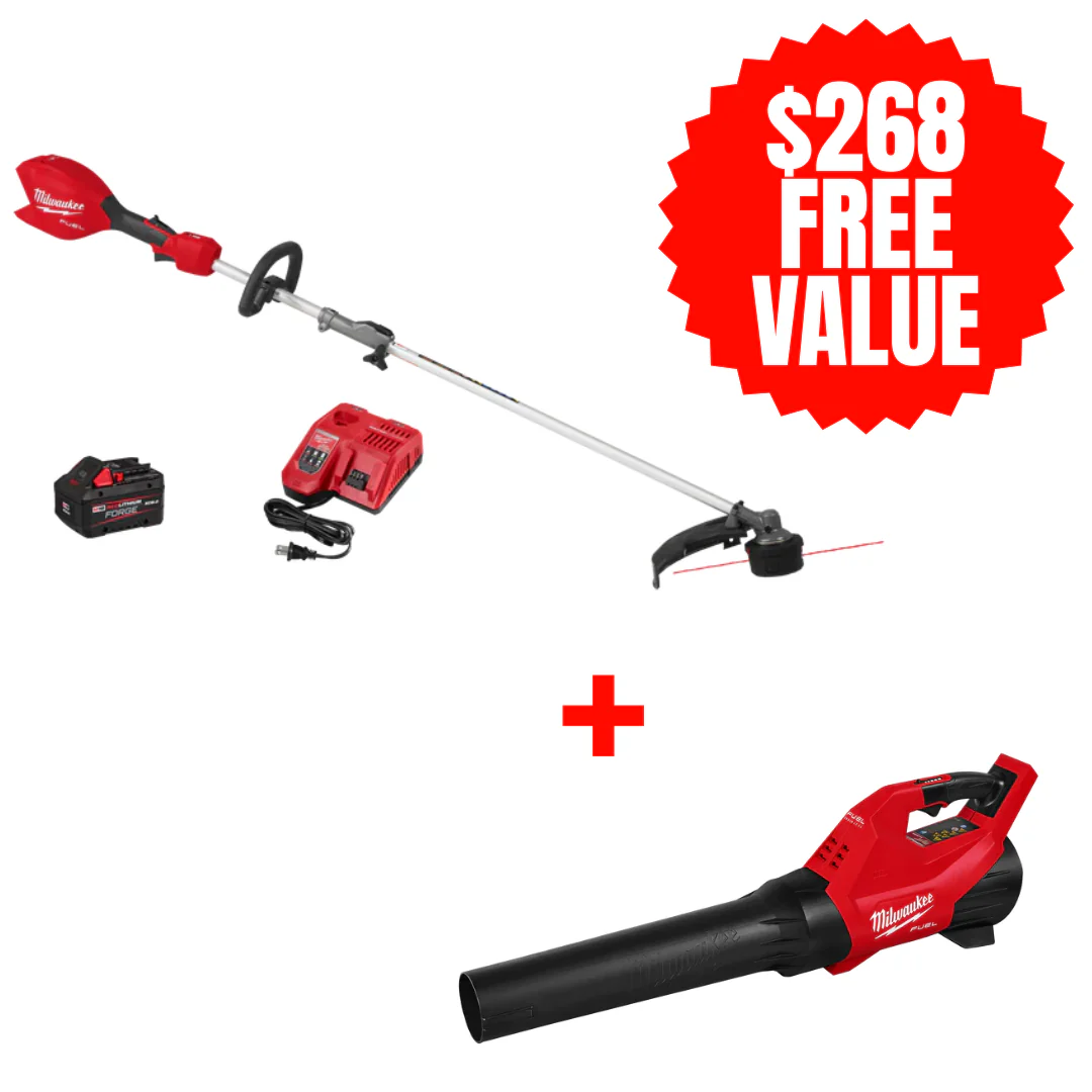 Milwaukee 3016-21ST, M18 FUEL™ String Trimmer w/ QUIK-LOK™ Kit + FREE 3017-20 M18 FUEL™ Blower