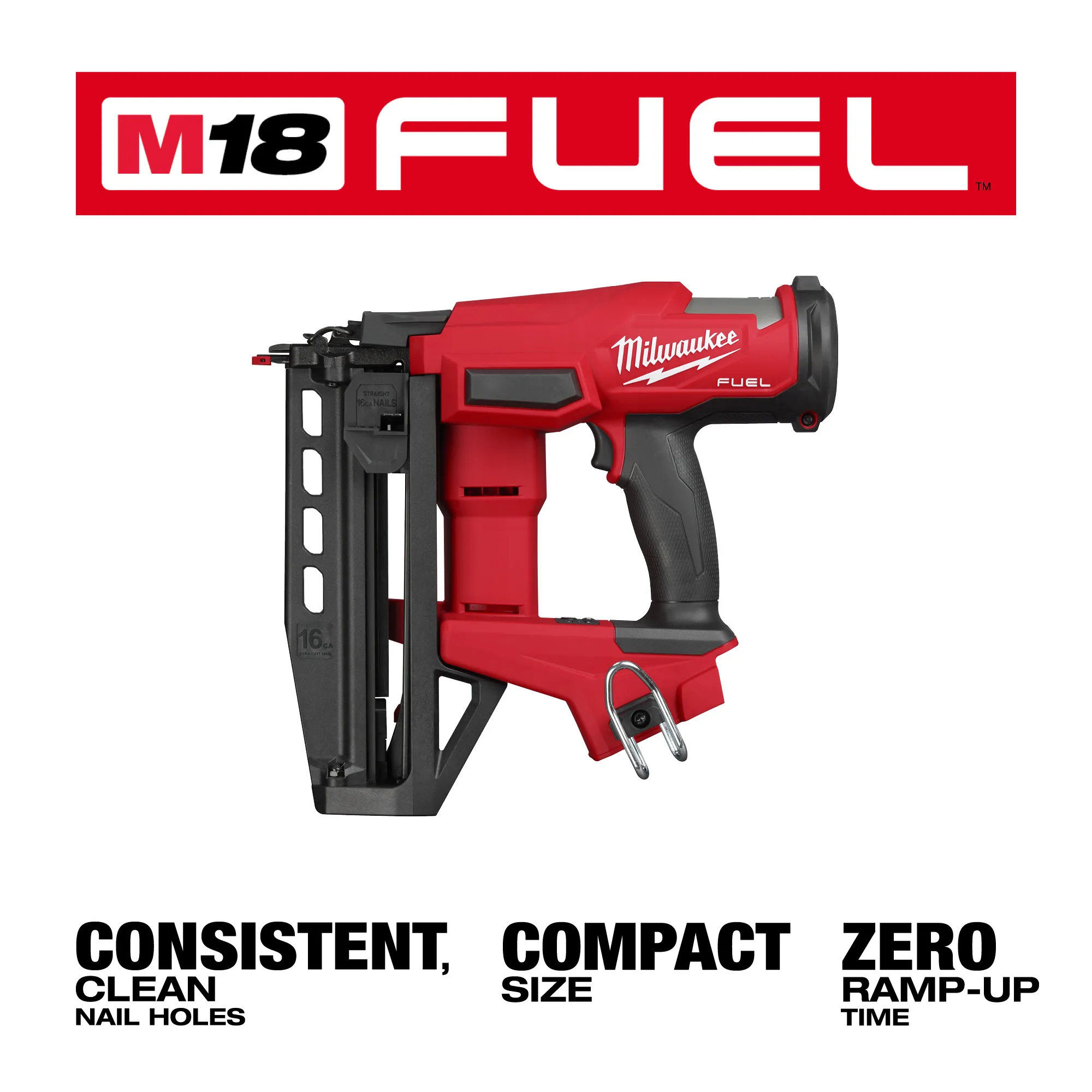 Milwaukee 3020-20, M18 FUEL™ 16 Gauge Straight Finish Nailer - Image 4