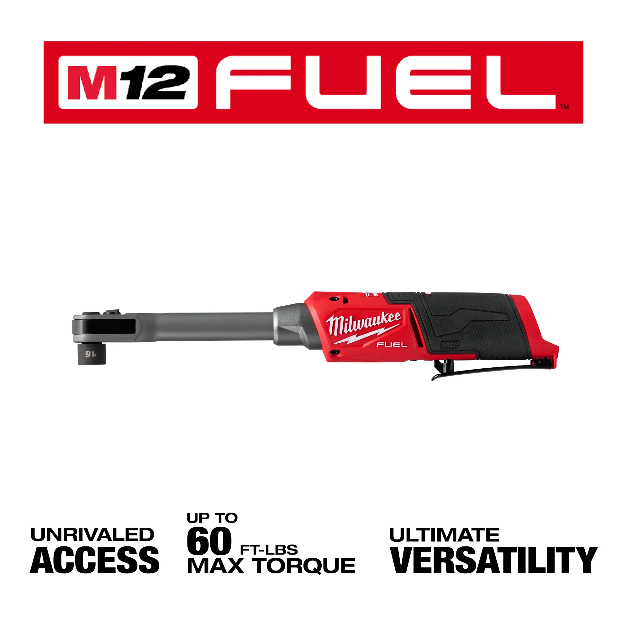 Milwaukee 3050-20, M12 FUEL™ INSIDER™ Extended Reach Box Ratchet - Image 4