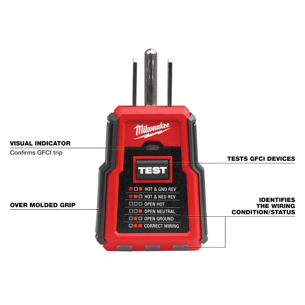Milwaukee 3210-20, GFCI Receptacle Tester and Voltage Detector - Image 4