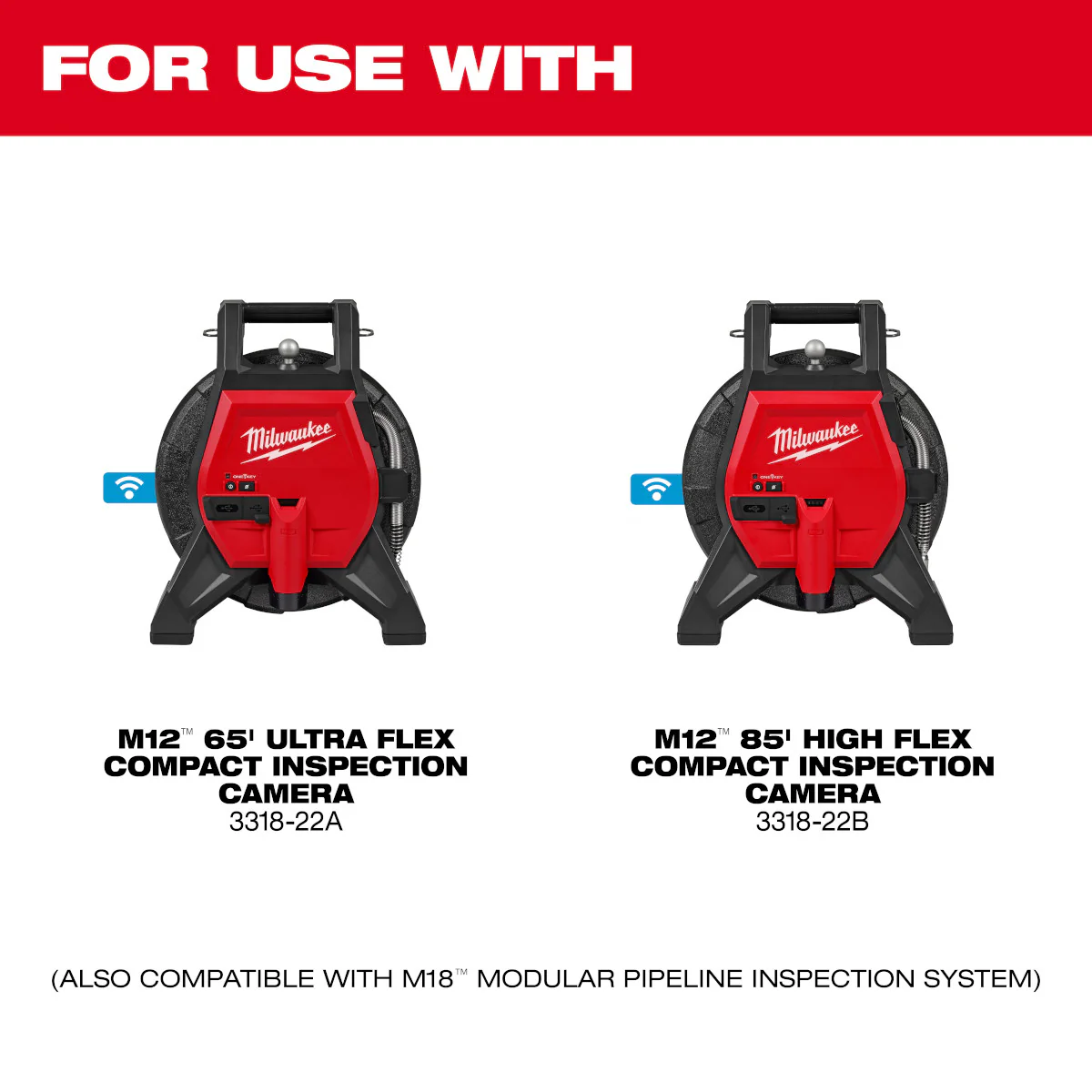 Milwaukee 3318-22B, M12™ 85’ High Flex Compact Inspection Camera Kit - Image 8