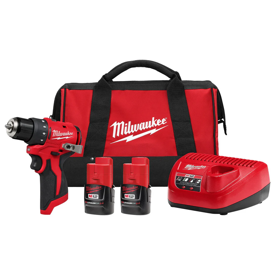 Milwaukee 3401-22, M12™ Subcompact Brushless 3/8" Drill/Driver Kit