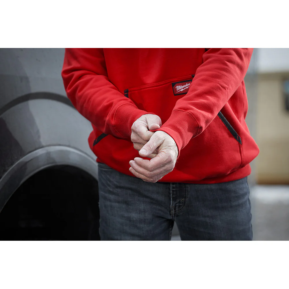 Milwaukee 350R-L, HD PULLOVER HOODIE - RED L (Discontinued) - Image 6