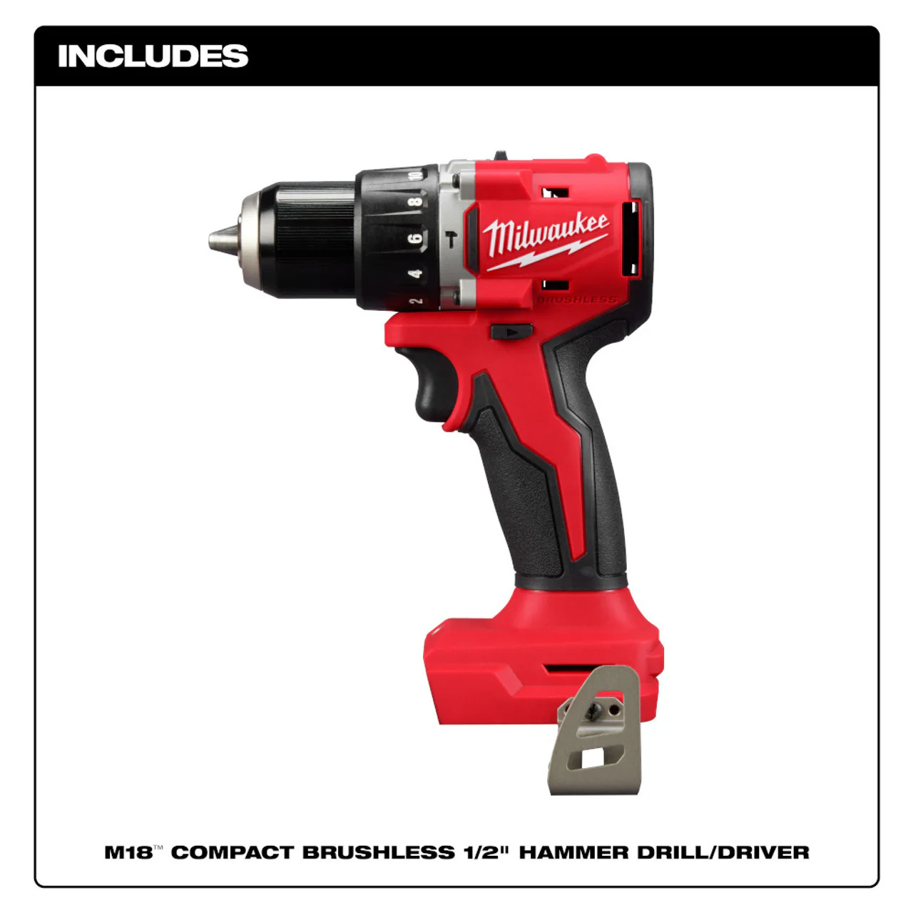 Milwaukee 3602-20, M18™ Compact Brushless 1/2" Hammer Drill/ Driver - Image 5