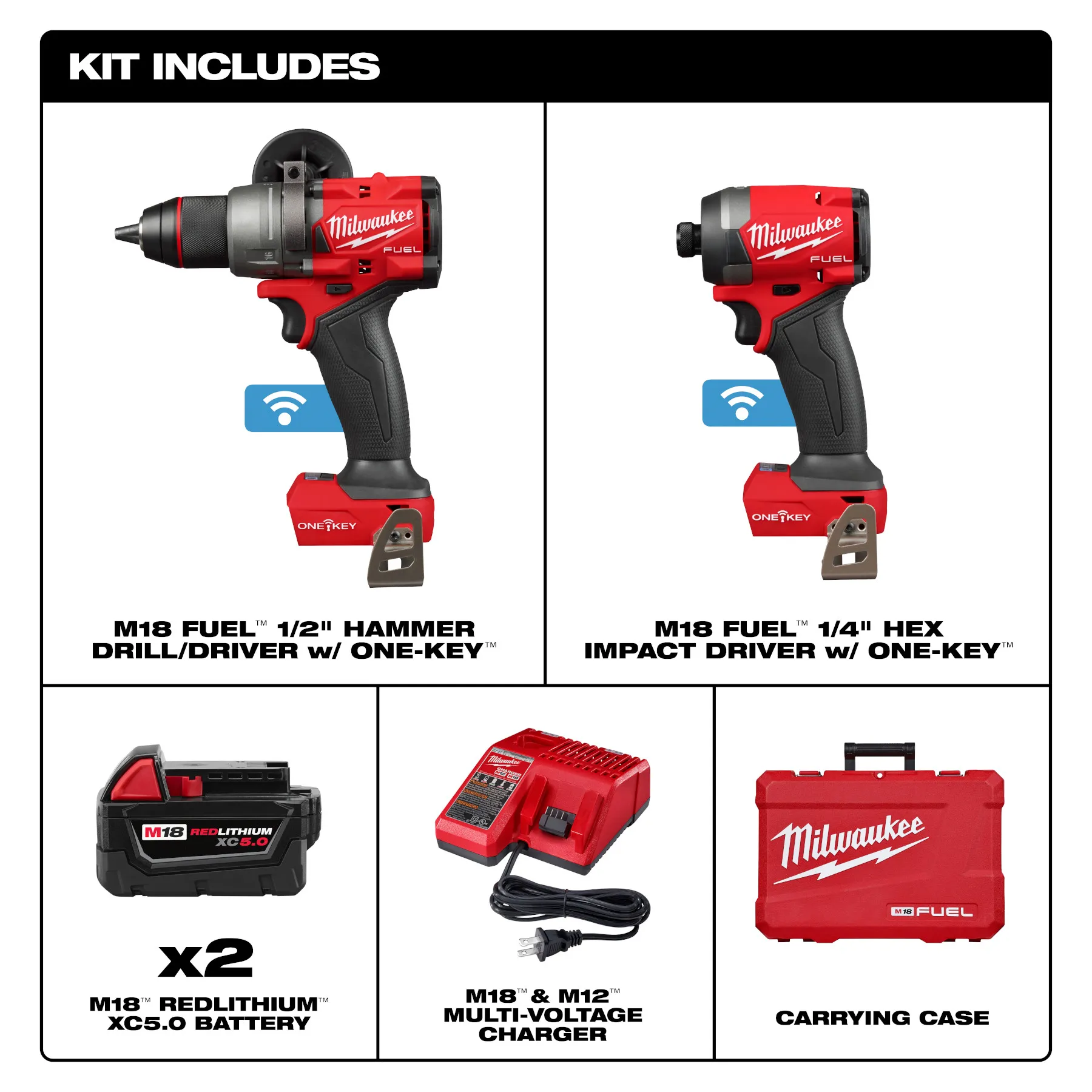 Milwaukee 3696-22, M18 FUEL™ 2-Tool Combo Kit w/ ONE-KEY™ - Image 3