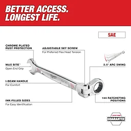 Milwaukee 45-96-9822, 1" Flex Head Combination Wrench - Image 4