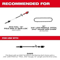 Milwaukee 48-09-5001, 10" Guide Bar For Pole Saw - Image 4