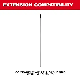 Milwaukee 48-13-8124, 1/4” x 50-1/2″ x 52-1/2″ Flexible Cable Bit Extension - Image 6