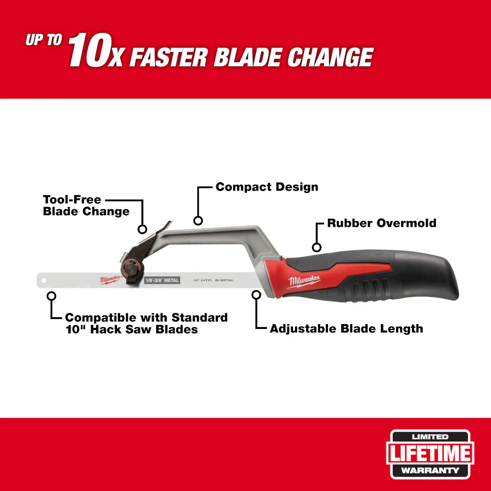 Milwaukee 48-22-0050, 12" High Tension Hacksaw - Image 6