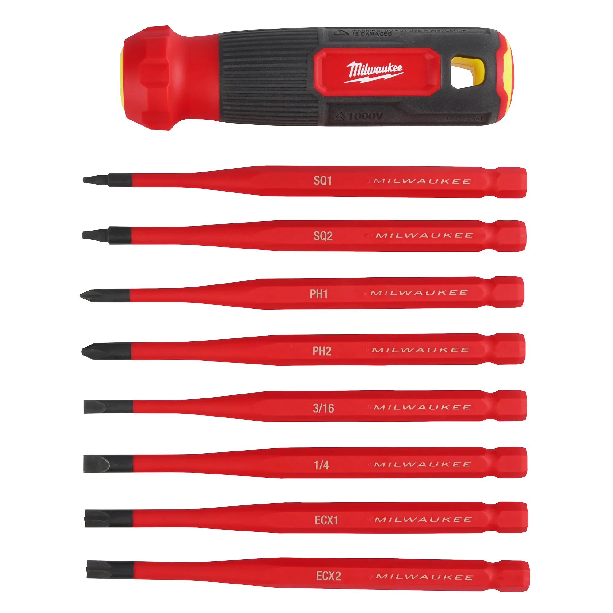 Milwaukee 48-22-2218, 8-in-1 1000V Insulated Slim Tip Multi-Bit Screwdriver - Image 5