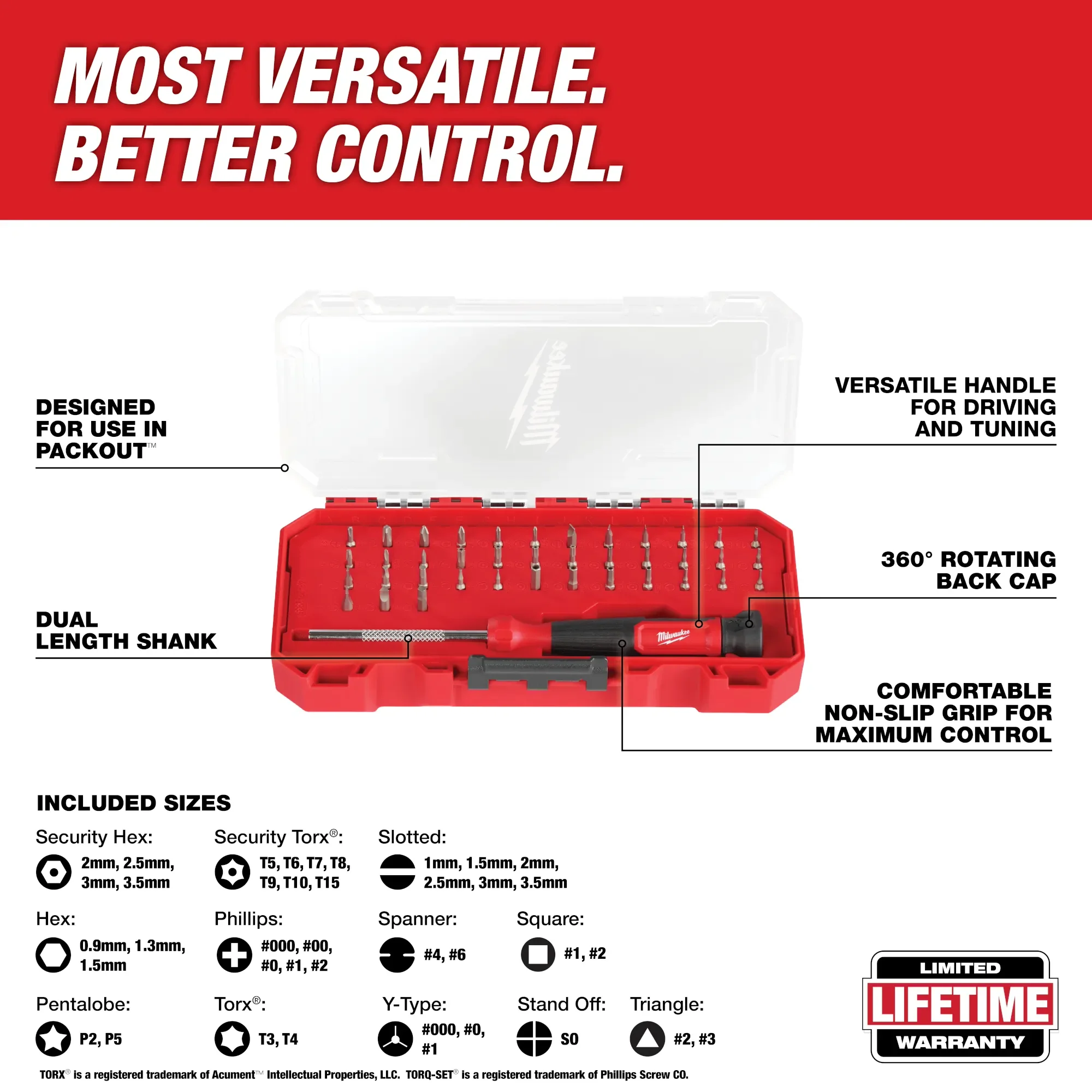 Milwaukee 48-22-2935, 39-in-1 Precision Multi-Bit Screwdriver - Image 3