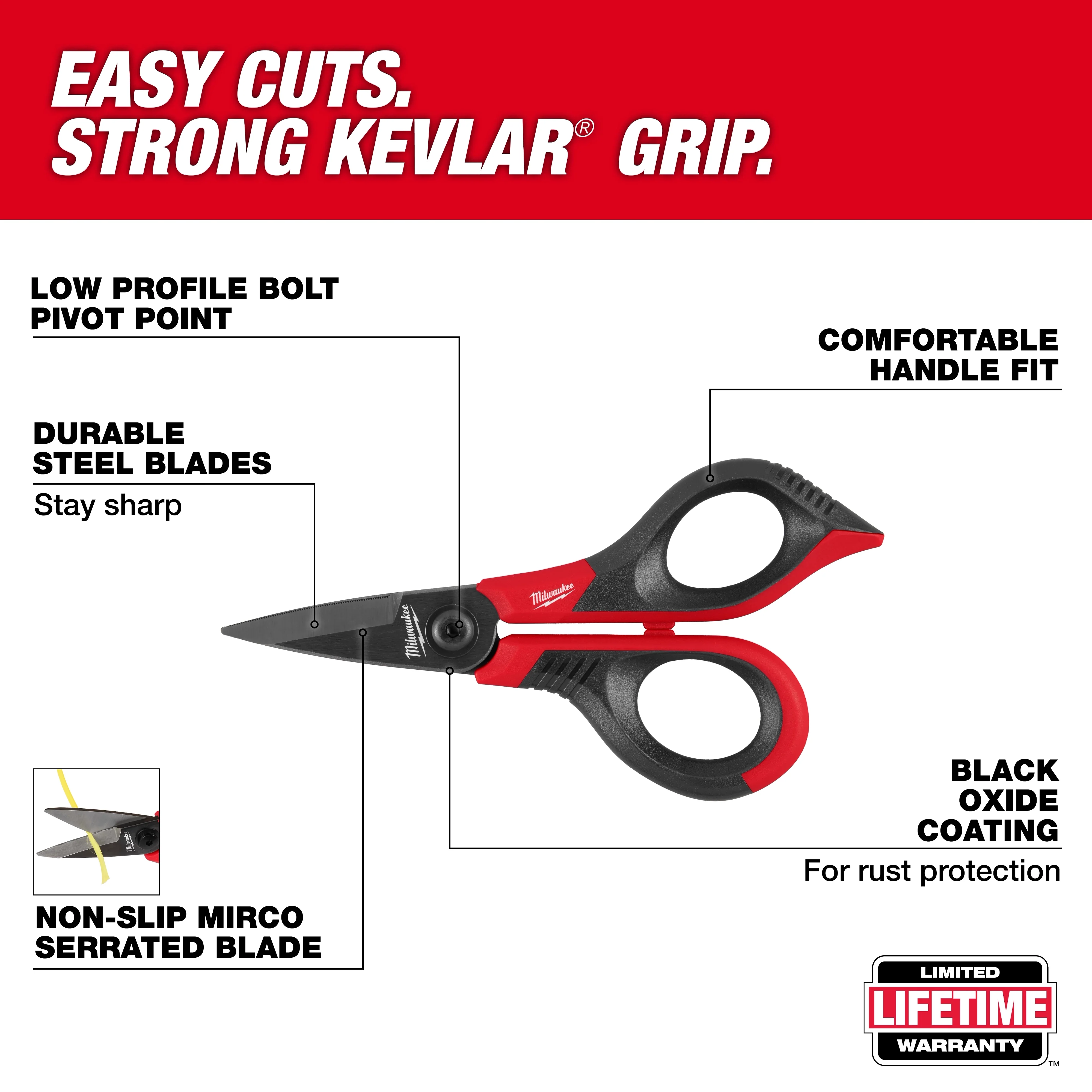 Milwaukee 48-22-3017, Kevlar® Shears - Image 2
