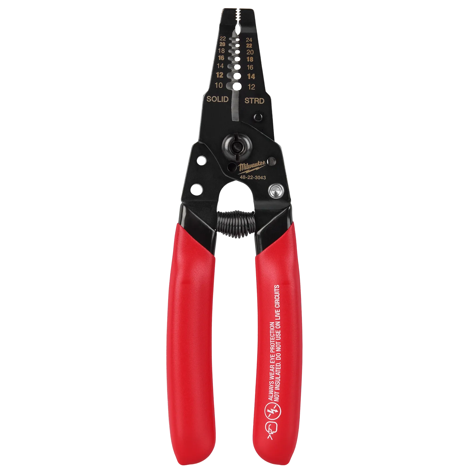 Milwaukee 48-22-3043, 10-24 AWG Compact Dipped Grip Wire Stripper & Cutter - Image 3