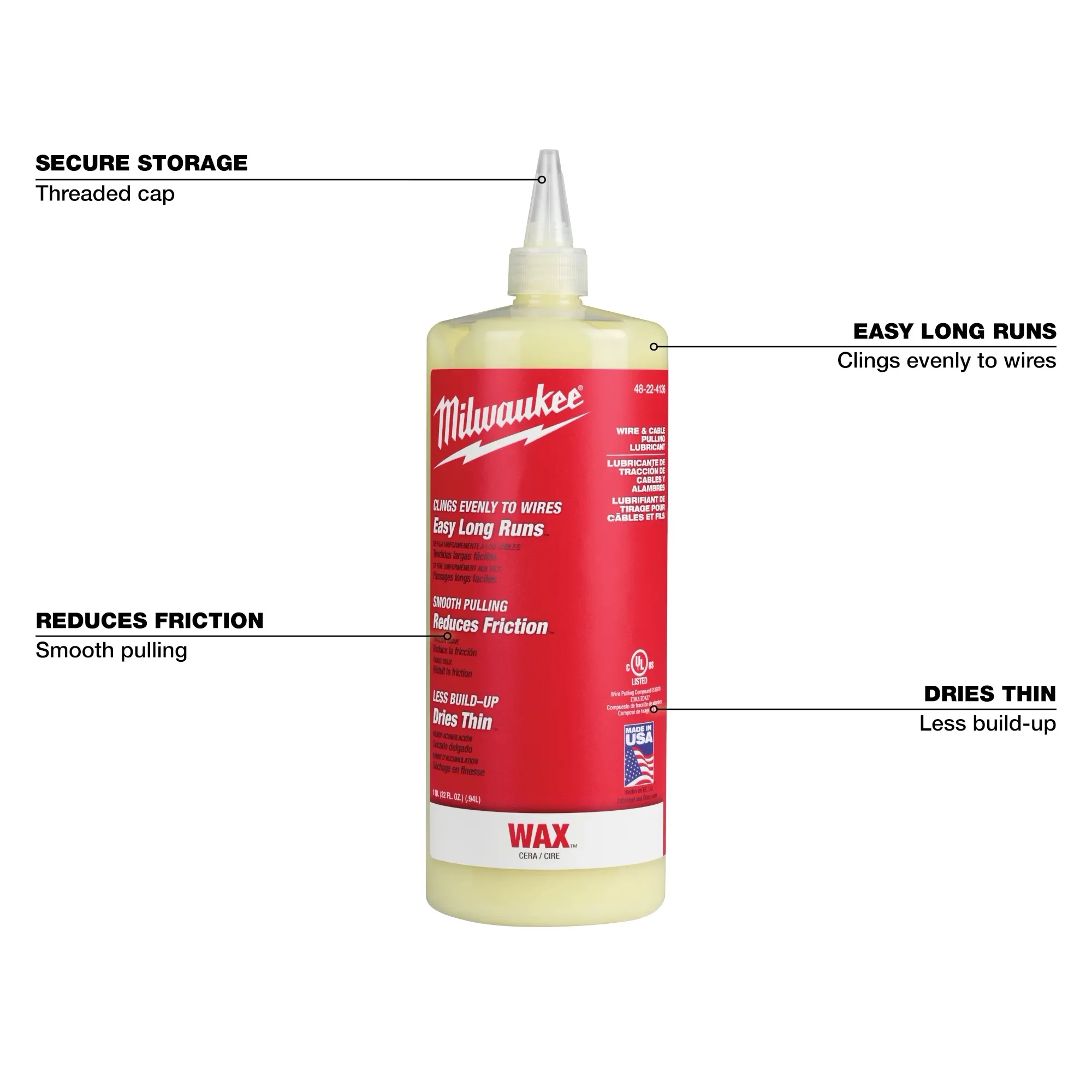 Milwaukee 48-22-4136, Wire & Cable Pulling Wax Lubricant - Image 2