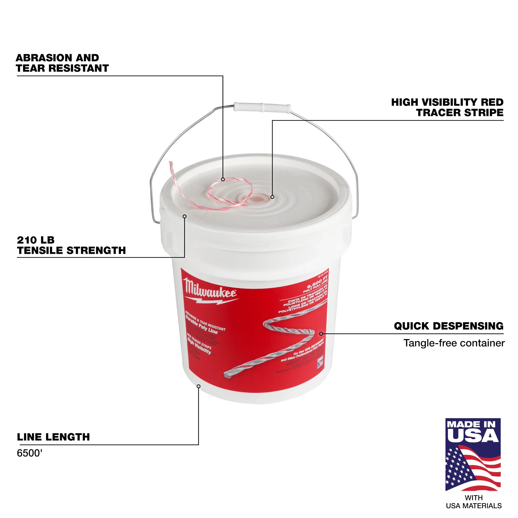 Milwaukee 48-22-4139, 6500' Poly Pull Line - Image 3