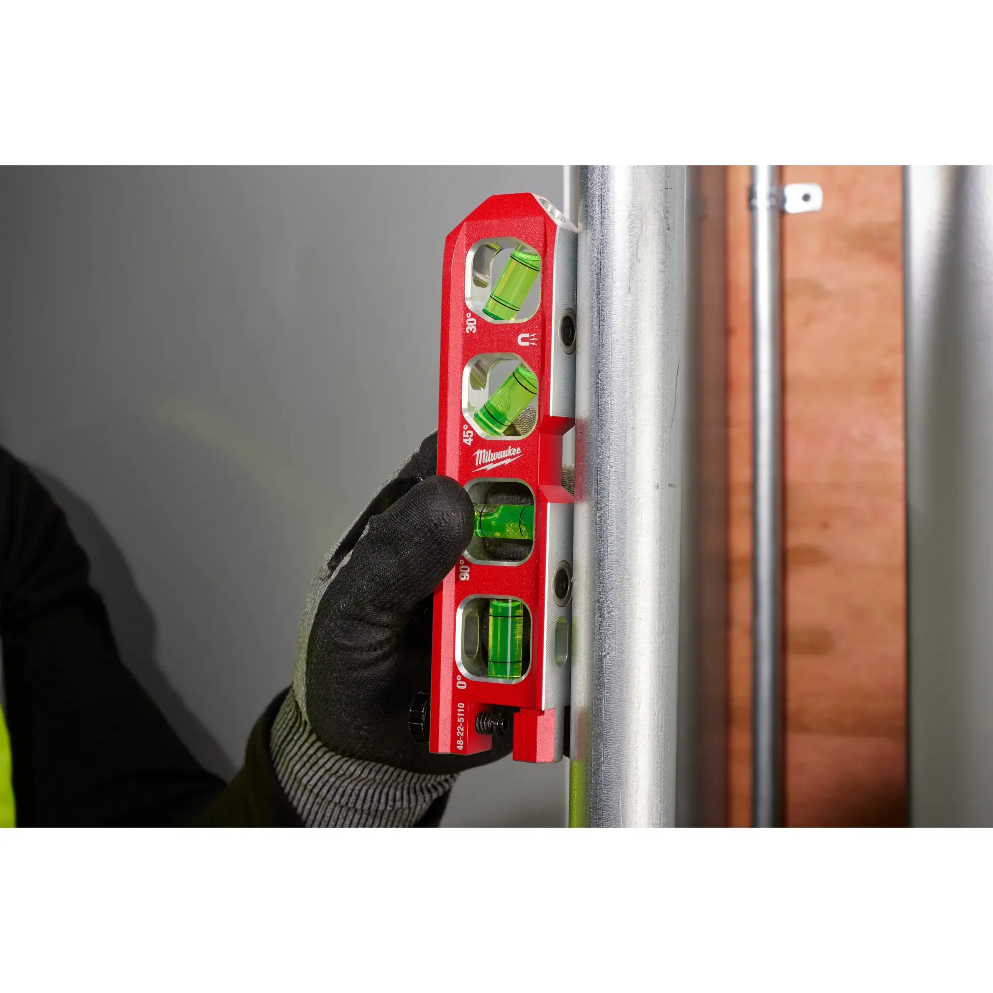 Milwaukee 48-22-5110, 6.5” Pipe Lock Billet Torpedo Level - Image 3