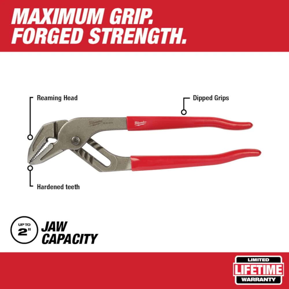 Milwaukee 48-22-6512, 12" Tongue & Groove Pliers - Image 2