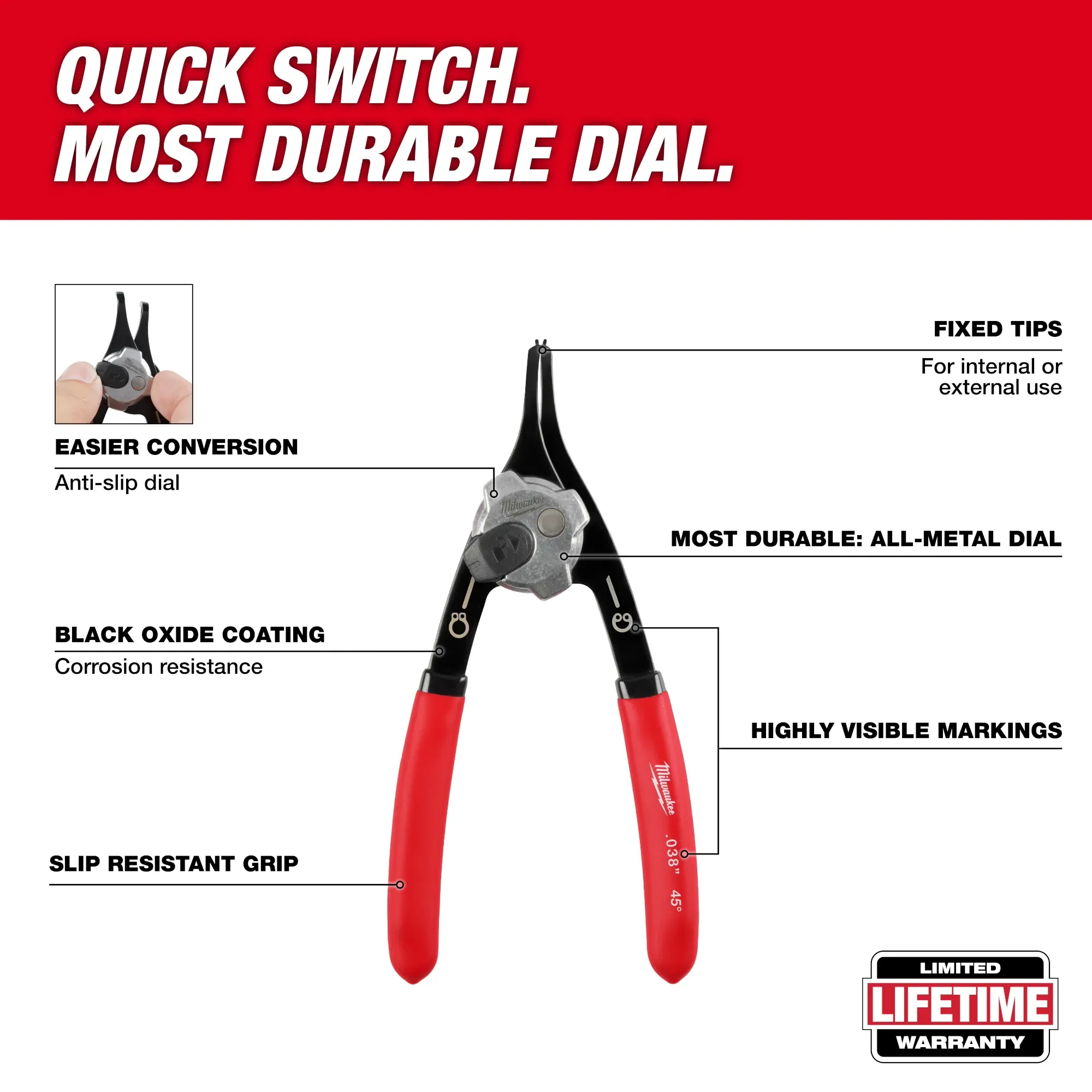 Milwaukee 48-22-6539, 9PC SNAP RING PLIERS SET - Image 10