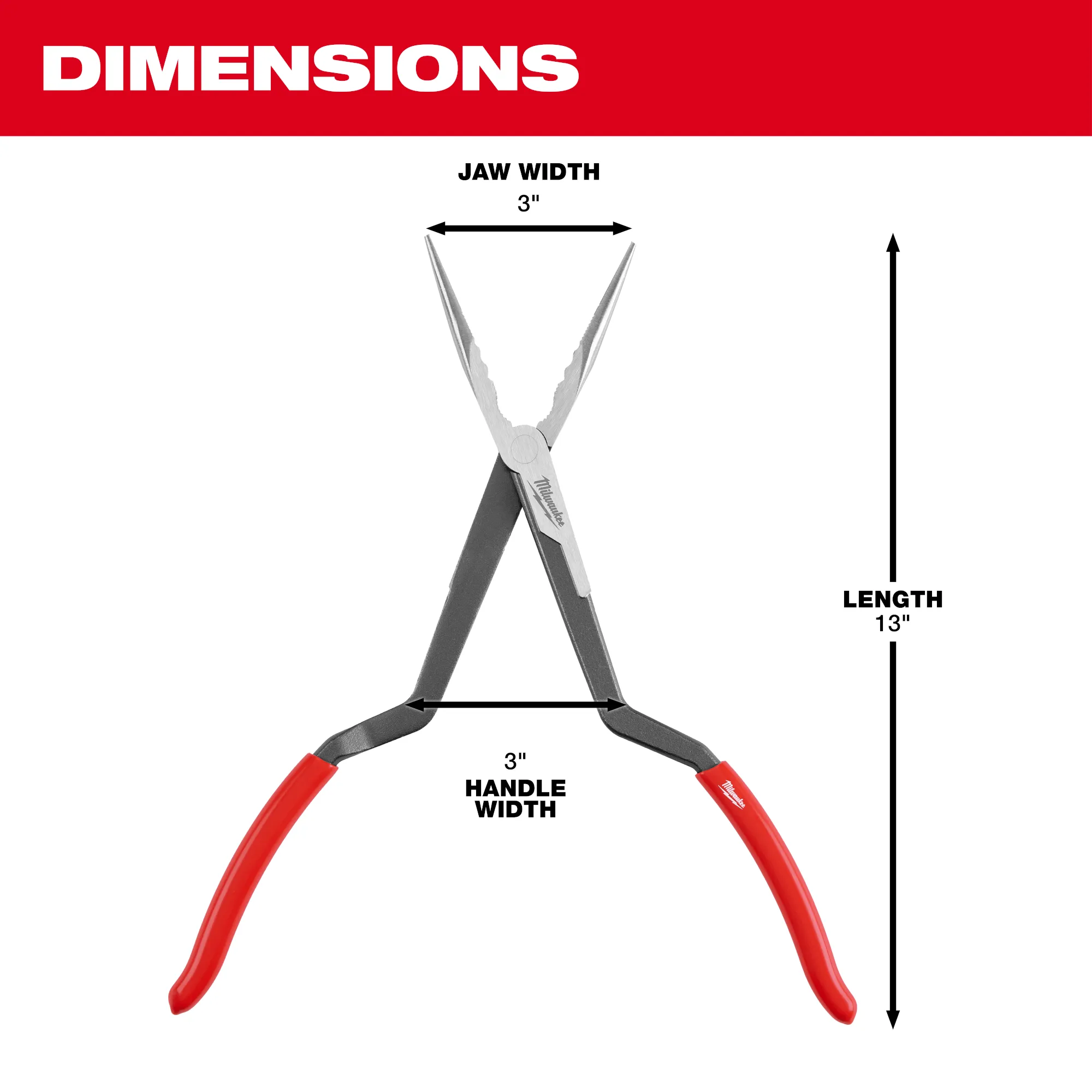 Milwaukee 48-22-6540, 13" Long Reach Pliers - Straight Nose - Image 4
