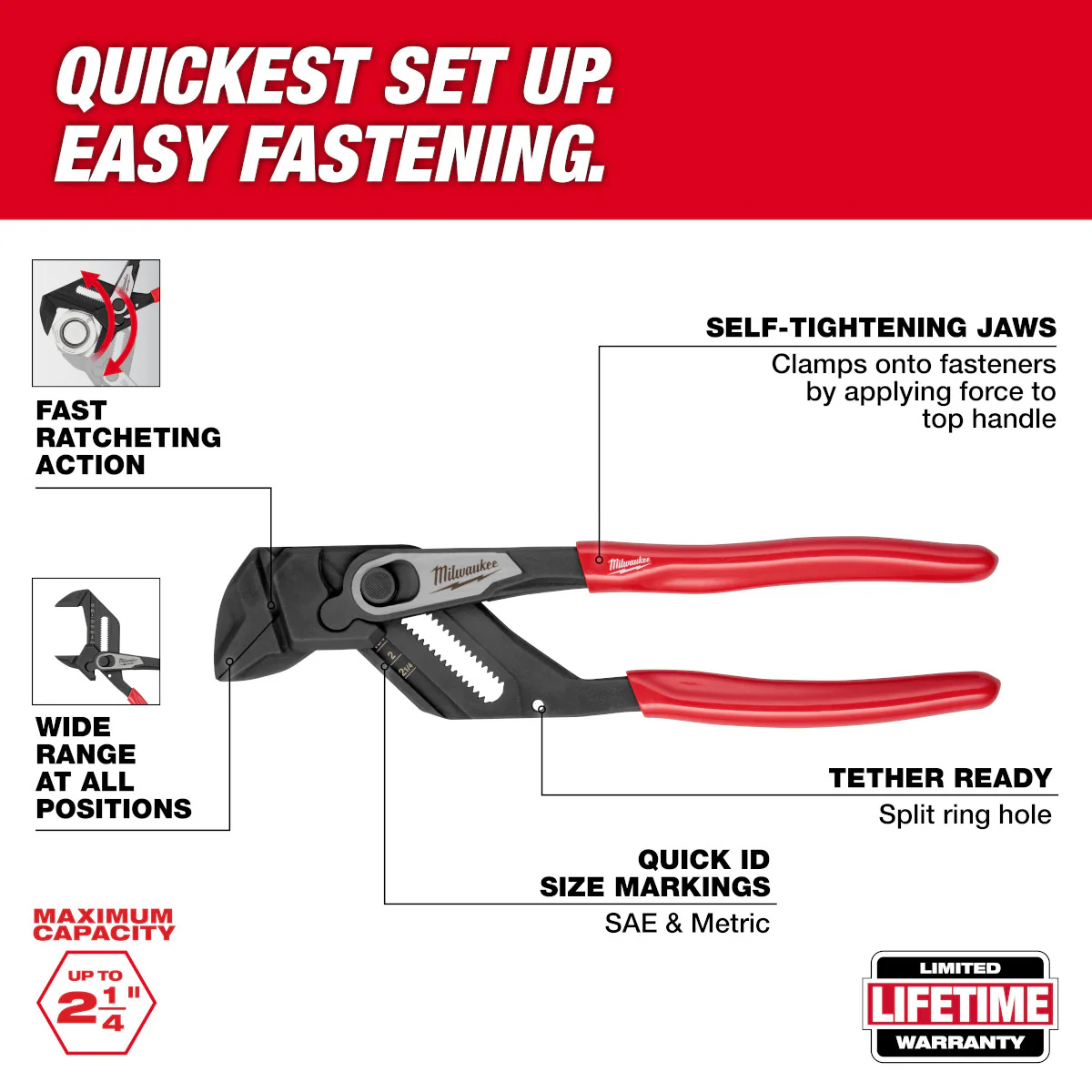 Milwaukee 48-22-6910, 10" Pliers Wrench - Image 2