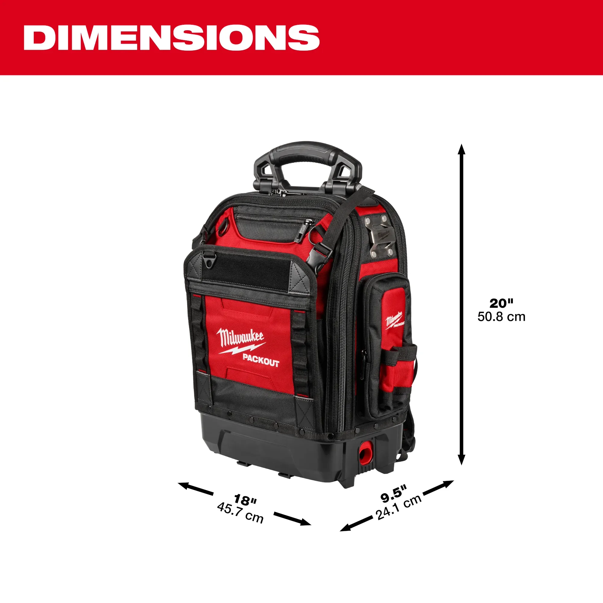 Milwaukee 48-22-8303, PACKOUT™ Structured Backpack - Image 3