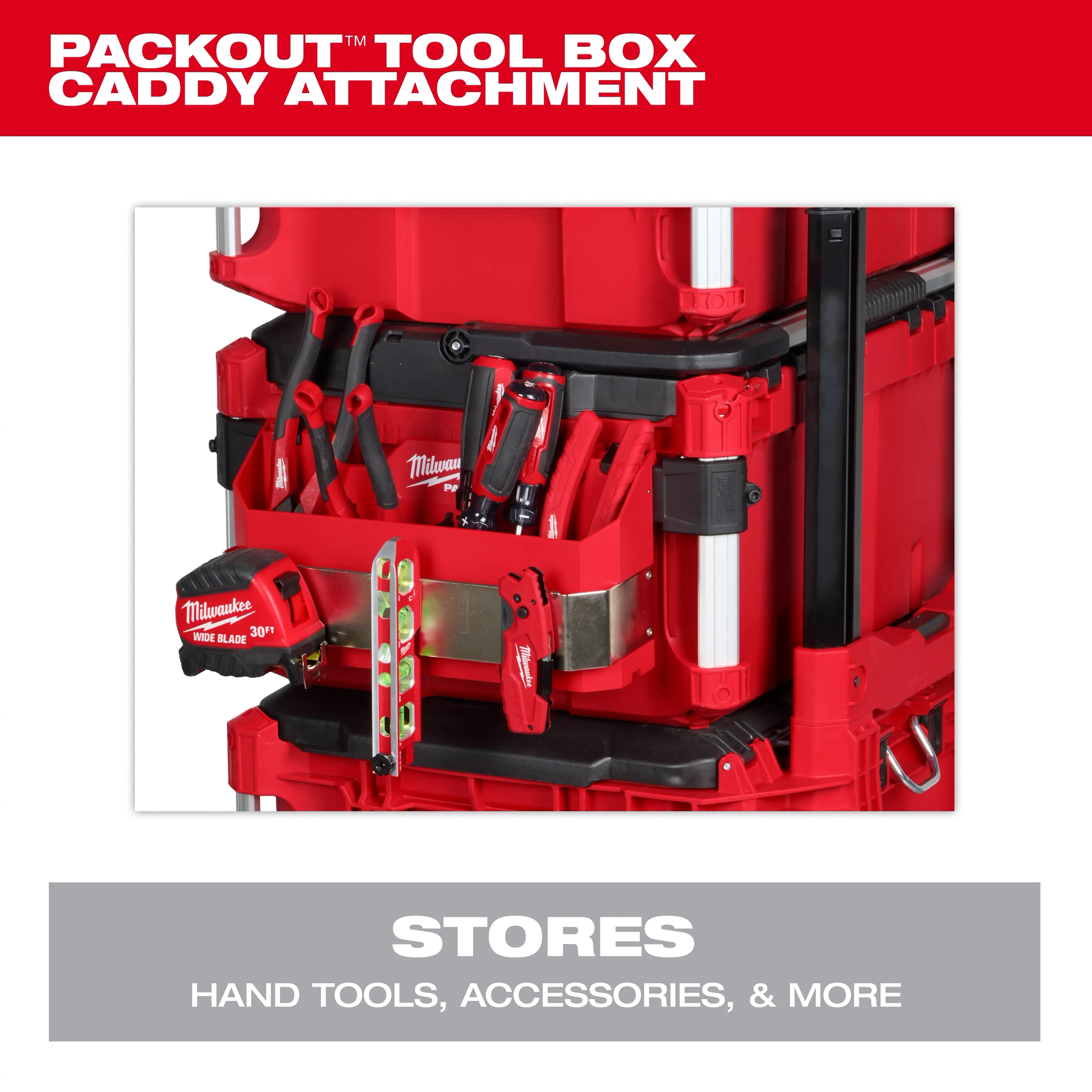 Milwaukee 48-22-8602, PACKOUT™ Tool Box Caddy Attachment - Image 5