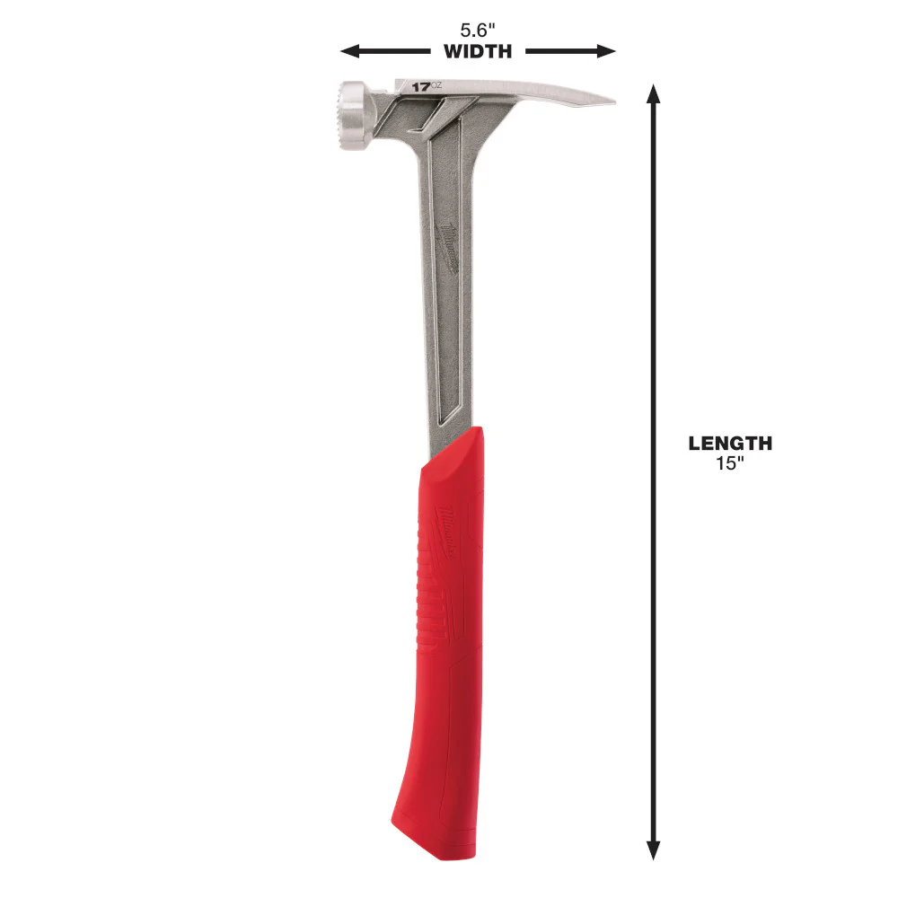 Milwaukee 48-22-9016, 17oz Milled Face Framing Hammer - Image 6