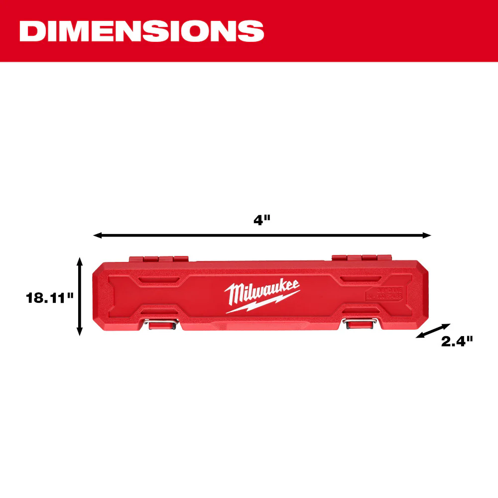 Milwaukee 48-22-9202, 3/8” Drive Click Torque Wrench (20-100 ft·lbf) - Image 4
