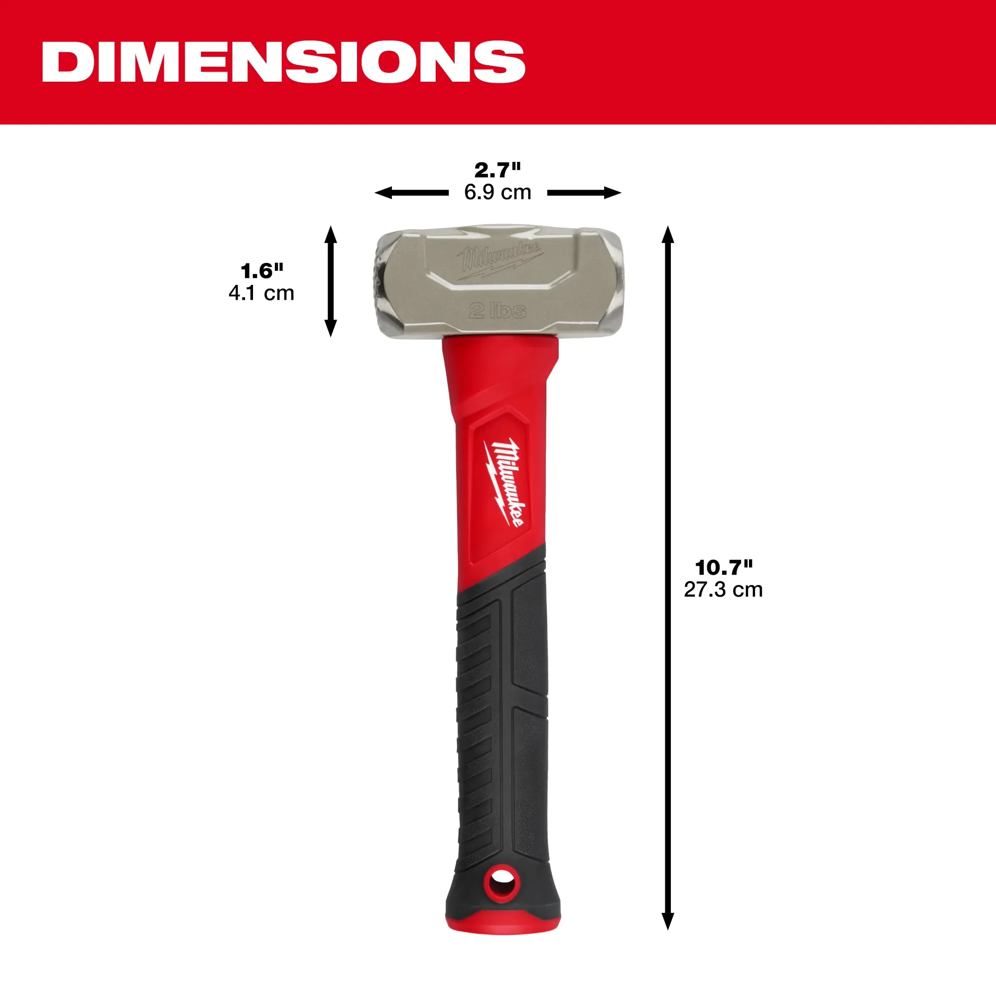 Milwaukee 48-22-9311, 2lb Fiberglass Drilling Hammer - Image 3