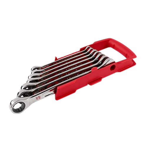 Milwaukee 48-22-9406, 7pc Ratcheting Combination Wrench Set (SAE) - Image 2