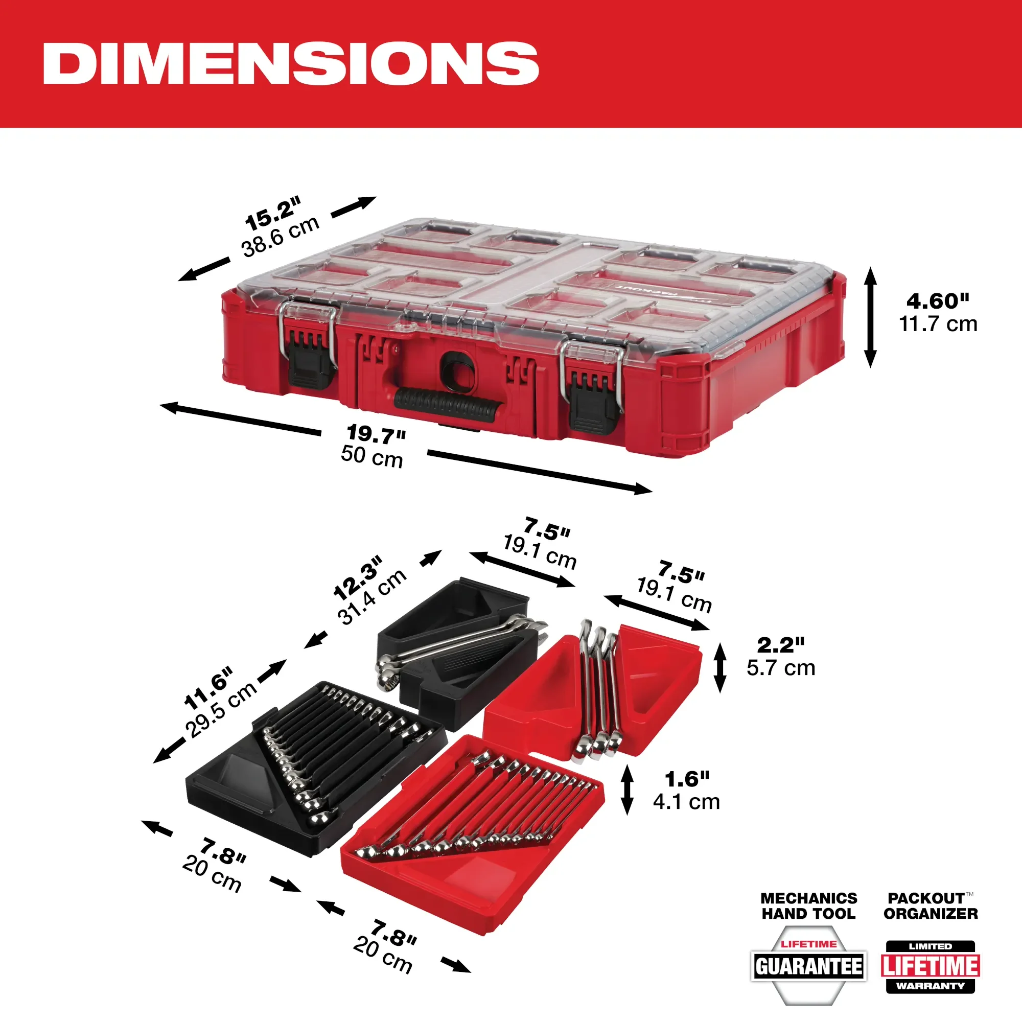 Milwaukee 48-22-9485, 30pc Metric & SAE Combination Wrench Set with PACKOUT™ Organizer - Image 5