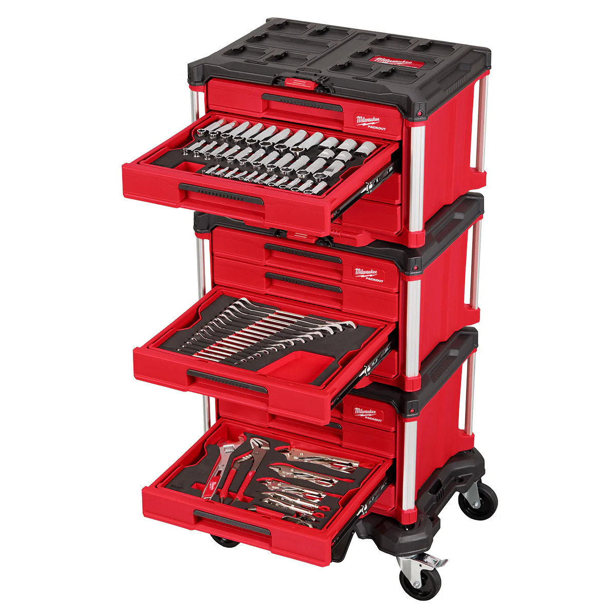 Milwaukee 48-22-9495, 366pc. Master Mechanics Hand Tool Set with PACKOUT™ Drawers and Dolly