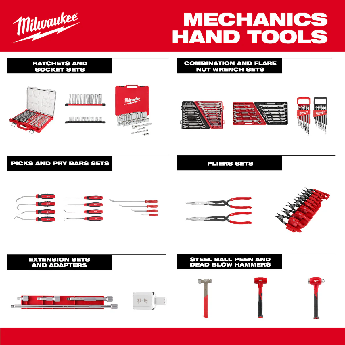 Milwaukee 48-22-9495, 366pc. Master Mechanics Hand Tool Set with PACKOUT™ Drawers and Dolly - Image 20