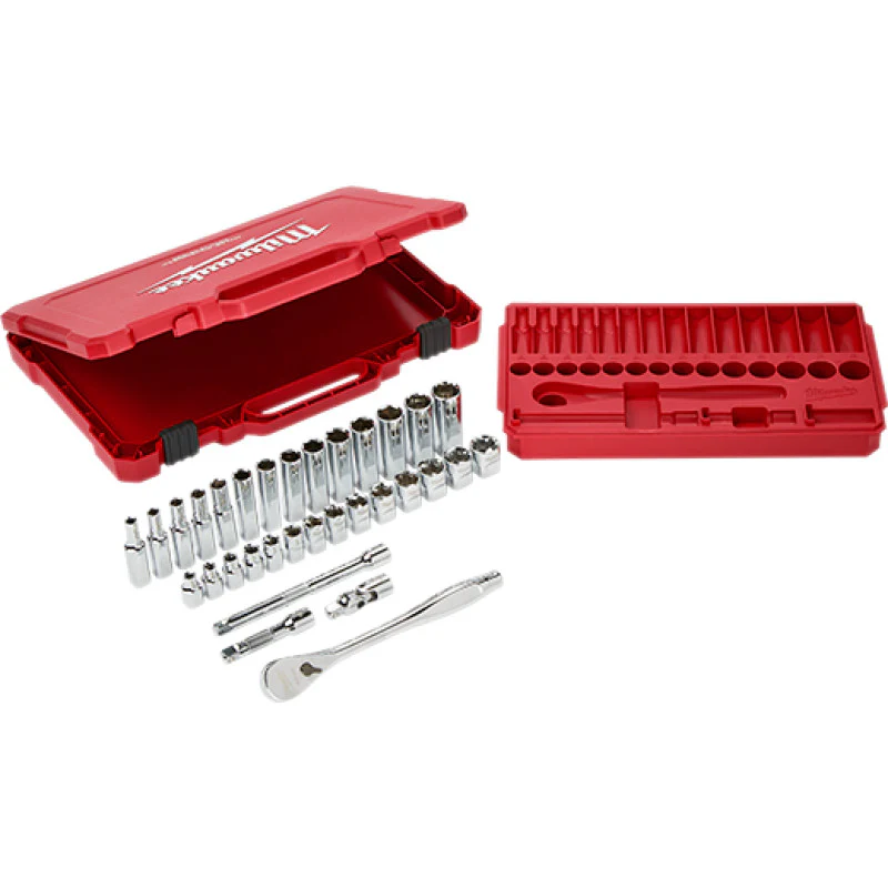 Milwaukee 48-22-9508, 3/8" Drive 32 pc Ratchet & Socket Set (Metric) - Image 2