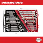 Milwaukee 48-22-9516, 15pc Ratcheting Combination Wrench Set - Metric - Image 9