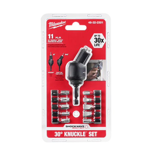 Milwaukee 48-32-2301, SHOCKWAVE™ 30° KNUCKLE™ Pivoting Bit Holder -11PC - Image 4