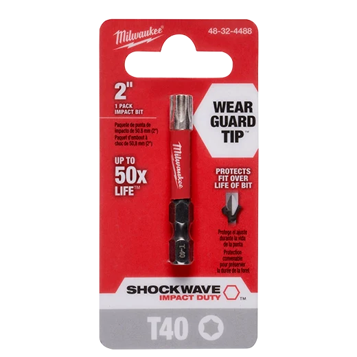 Milwaukee 48-32-4488, SHOCKWAVE 2" T40 IMPACT BIT - Image 2