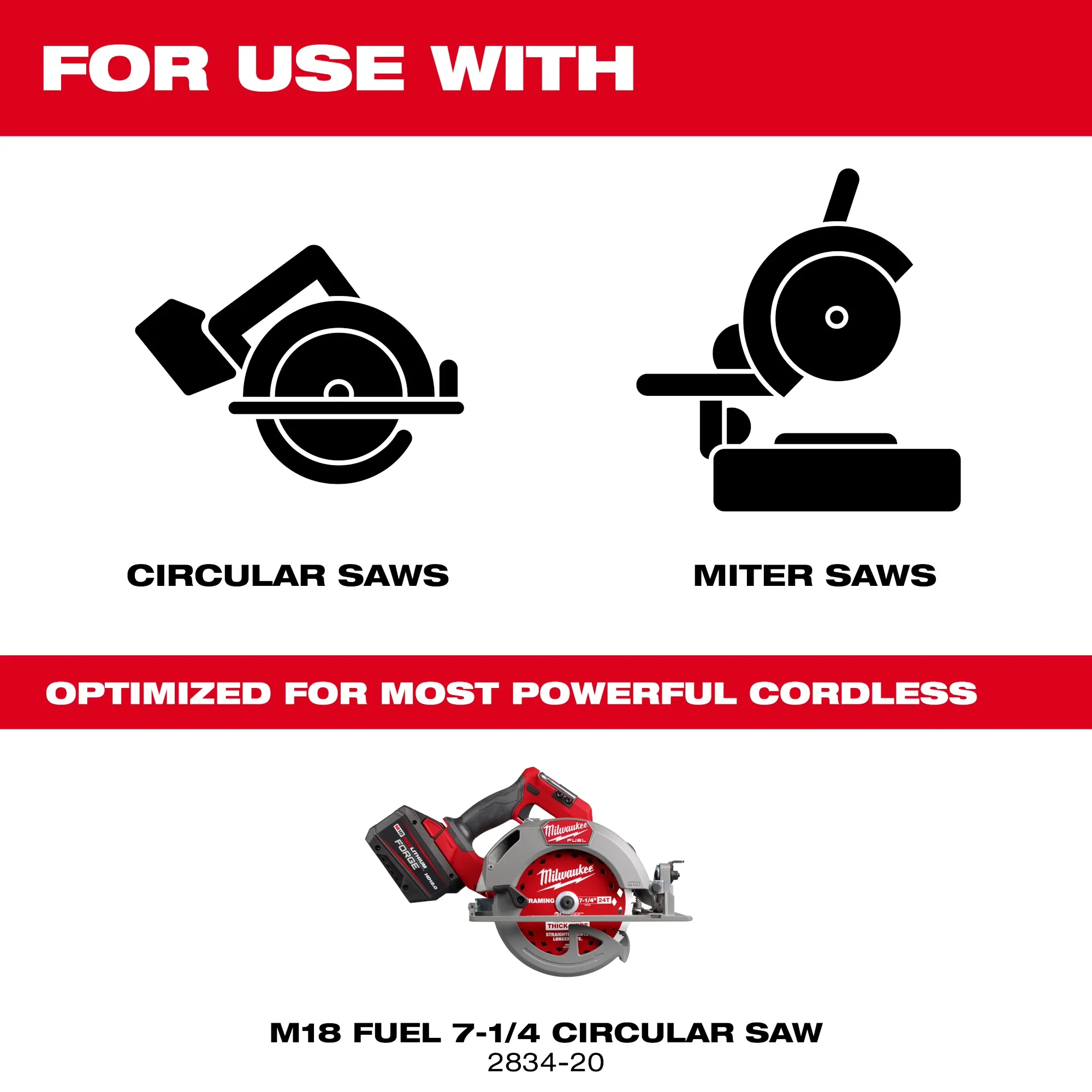 Milwaukee 48-41-0740, 7-1/4" 24T Thick Kerf Framing Circular Saw Blades - Image 5