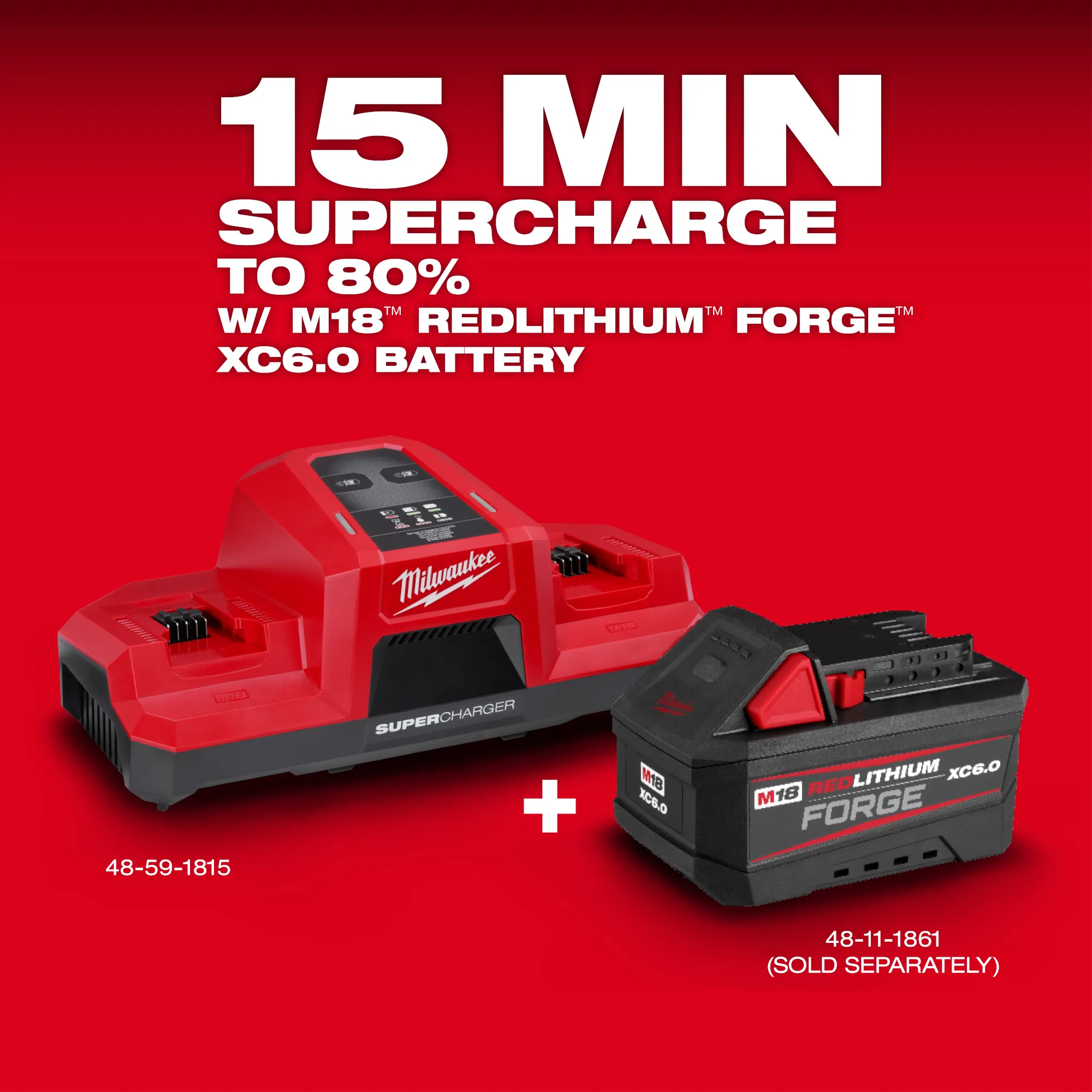 Milwaukee 48-59-1815, M18™ Dual Bay Simultaneous Super Charger - Image 5