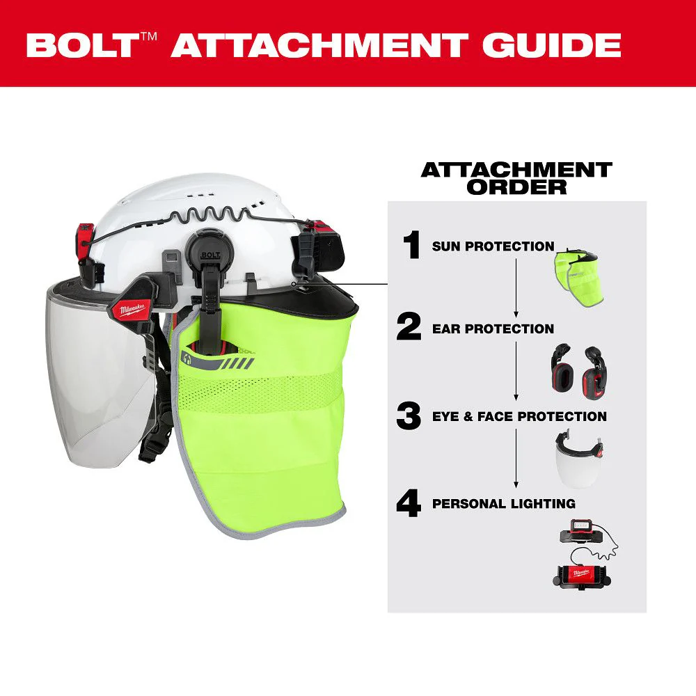 Milwaukee 48-73-1078, BOLT™ Sun Visor with Sunshade - Image 10