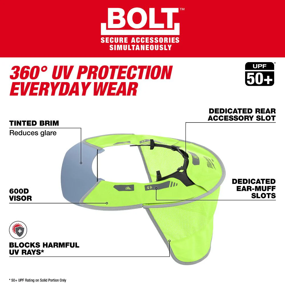 Milwaukee 48-73-1078, BOLT™ Sun Visor with Sunshade - Image 4