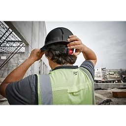 Milwaukee 48-73-1100, White Front Brim Hard Hat w/4pt Ratcheting Suspension - Type 1, Class E - Image 3