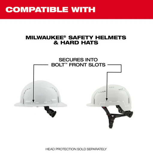 Milwaukee 48-73-1420, BOLT™ Full Face Shield - Clear Dual Coat Lens (Compatible with Milwaukee® Safety Helmets & Hard Hats) - Image 4