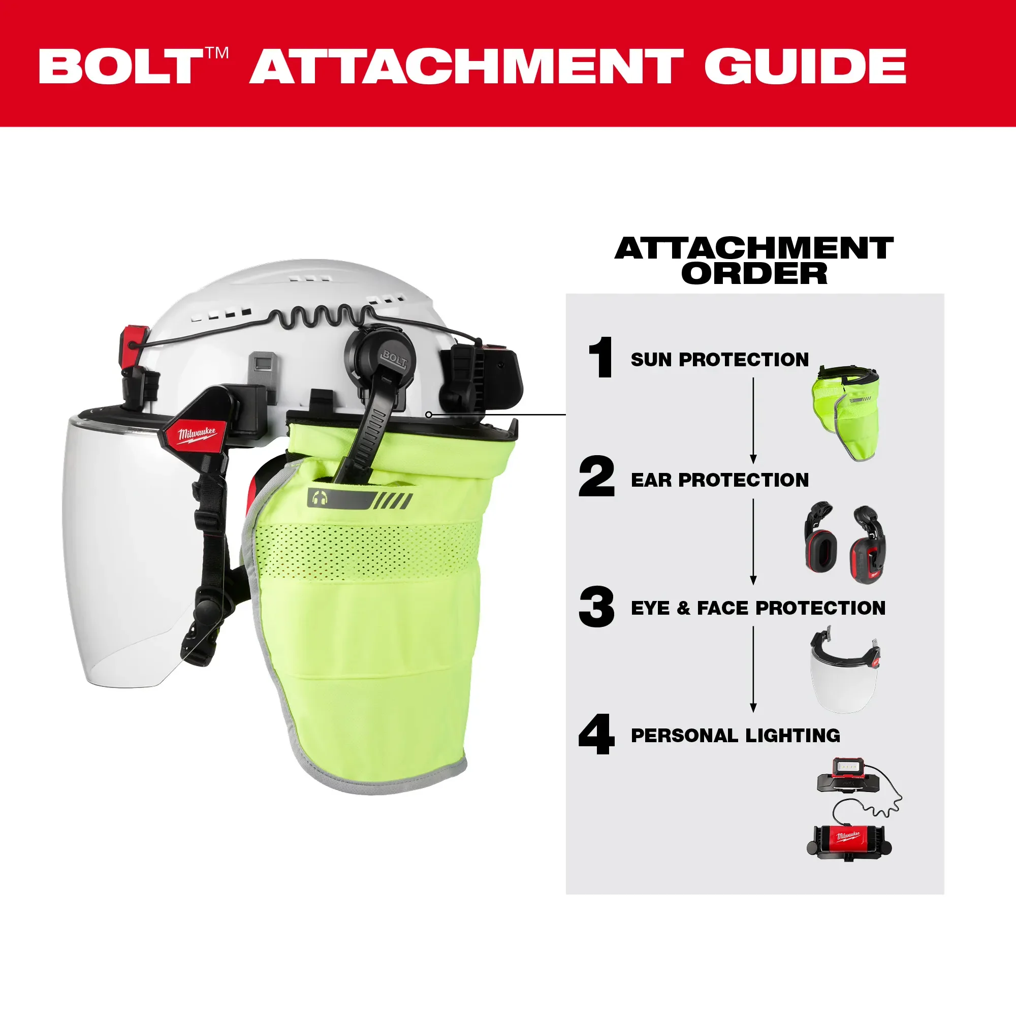 Milwaukee 48-73-1429, BOLT™ Full Face Shield - Mirrored Dual Coat Lens (Compatible with Milwaukee® BOLT™ Safety Helmets & BOLT™ Hard Hats) - Image 6