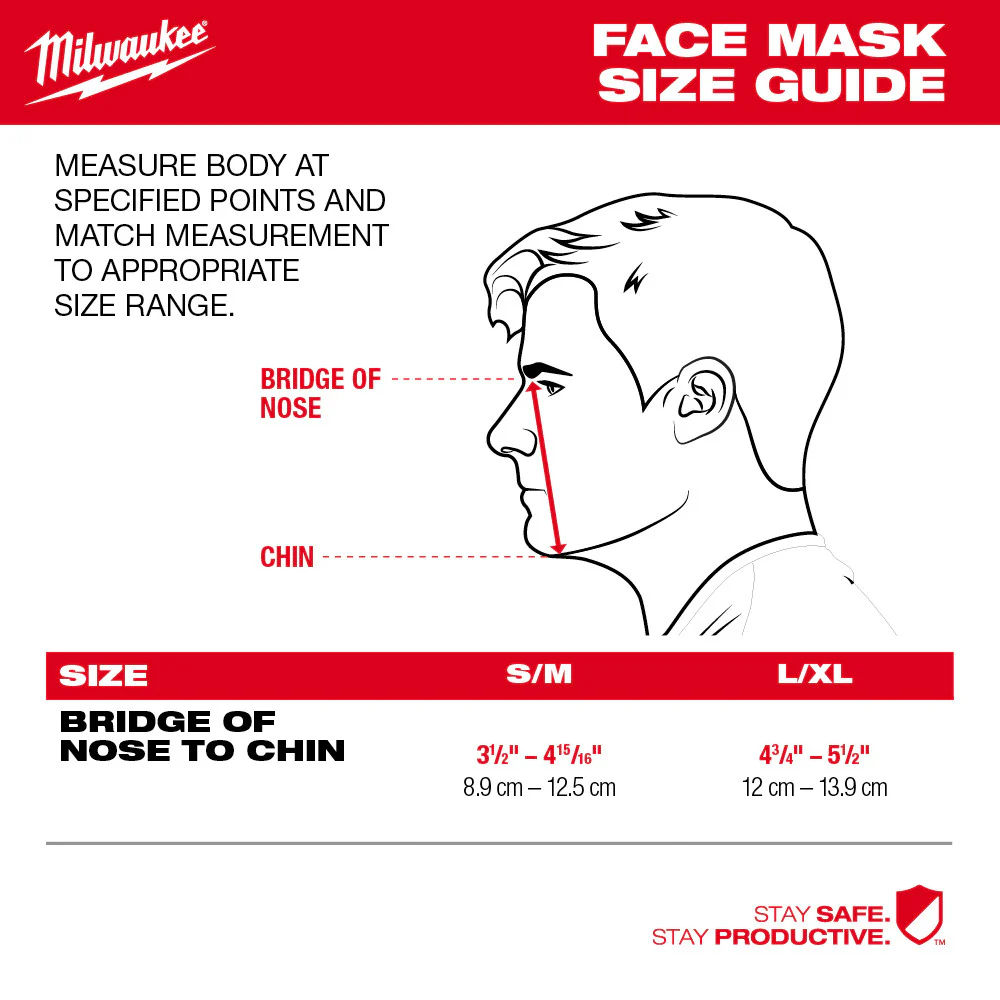 Milwaukee 48-73-4238, 3 Layer Performance Face Mask, L/XL (3/pkg) - Image 2