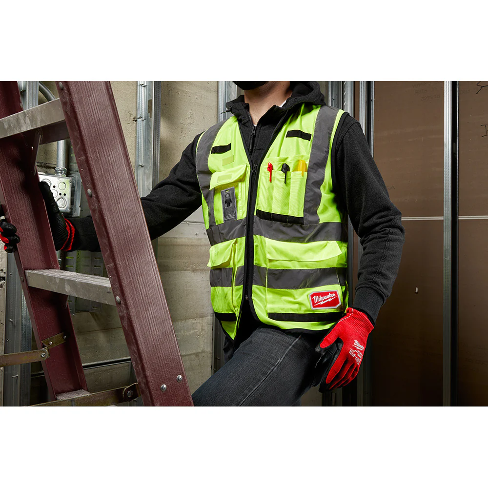 Milwaukee 48-73-5081, High Visibility Yellow Performance Safety Vest - S/M (CSA) - Image 3